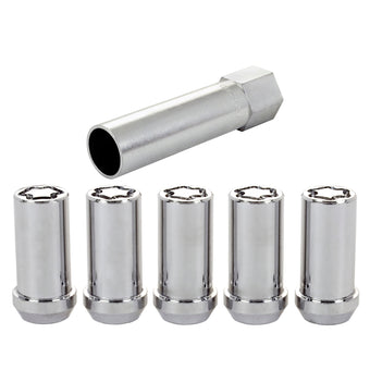 compare product McGard Wheel Lock Nut Set - 5pk. (Tuner / Cone Seat) 1/2-20 / 13/16 Hex / 1.60in. L. - Chrome