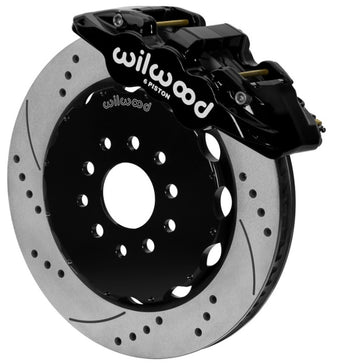 compare product Wilwood AERO6 Front Big Brake Kit 14.00in Drilled Black Rotor - 97-13 Chevrolet Corvette C5/C6/Z06