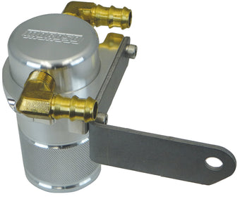 compare product Moroso Dodge Challenger 5.7/6.4L (w/Shaker Hood) Air/Oil Separator Catch Can - Billet Aluminum