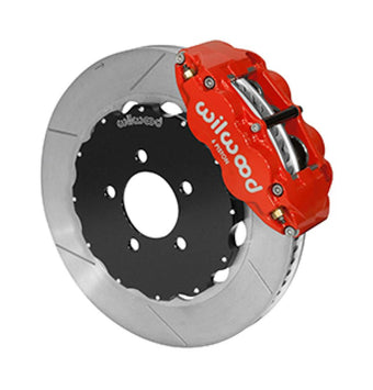 compare product Wilwood 03-11 Crown Victoria Forged Narrow Superlite 6R Front Brake Kit w/ Slotted GT Rotor - Red