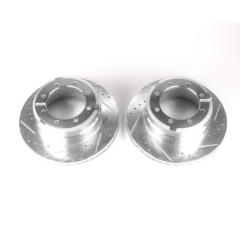 compare product Power Stop 05-12 Ford F-350 Super Duty Rear Evolution Drilled & Slotted Rotors - Pair
