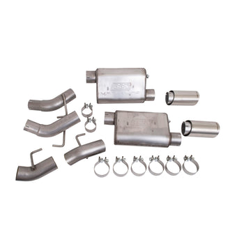 compare product BBK Vari-Tune Axle Back Exhaust Kit 2 Adjustable Performance Mufflers 2-3/4 Pipe 4 in. Tips