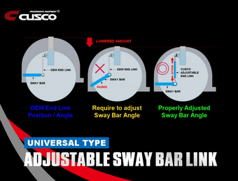 compare product Cusco Universal Adjustable Front Sway Bar End Link Set(305mm-335mm)