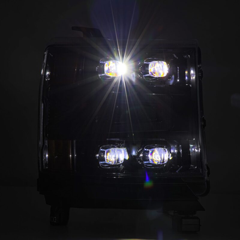AlphaRex 16 - 18 Chevy 1500HD NOVA - Series LED Proj Headlghts Alpha BK Atv Lgt/SeqSig & DRL(Req 810023) - My Store