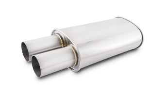 compare product Vibrant Streetpower Oval Muffler w/3.00in Round Straight Cut Tip (3.00in Inlet)