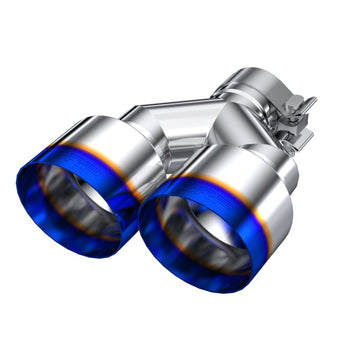 compare product MBRP Burnt End Tip 2.5 ID Dual 4 OD Out 9.55 length Single wall 304 Stainless Steel Pass Side