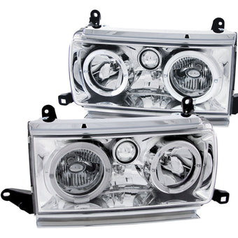 compare product ANZO 1991-1994 Toyota Land Cruiser Crystal Headlights w/ Halo Chrome