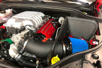 compare product JLT 18-20 Jeep Grand Cherokee Trackhawk 6.2L Blk Textured CAI Kit w/Red Filter (2018 CARB Exempt)