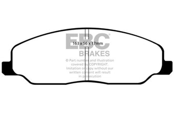 compare product EBC 05-10 Ford Mustang 4.0 Ultimax2 Front Brake Pads