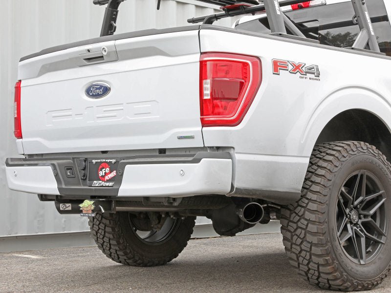 aFe Gemini XV 3in 304 SS Cat - Back Exhaust 2021 Ford F - 150 V6 2.7L/3.5L (tt)/V8 5.0L w/ CO Black Tips - My Store