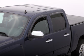 compare product AVS 07-13 Chevy Silverado 1500 Ext. Cab Ventvisor Outside Mount Window Deflectors 4pc - Smoke