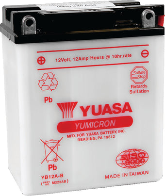 compare product Yuasa YB12A-B Yumicron 12-Volt Battery