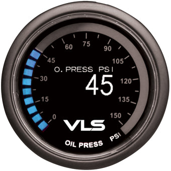 compare product Revel VLS 52mm 0-150PSI Digital OLED Oil Pressure Gauge