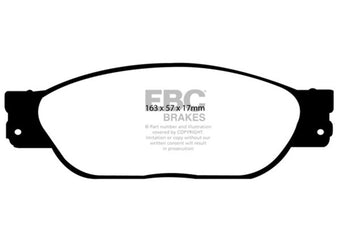 compare product EBC 01-05 Ford Thunderbird 3.9 Ultimax2 Front Brake Pads