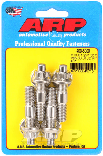 compare product ARP M10 X 1.25/1.50 X 55mm Broached Stud Kit (4 pcs)