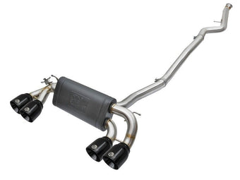 compare product aFe 16-18 BMW M2 L6-3.0L MACH Force-Xp 3in to 2.5in 304 SS Cat-Back Exhaust System-Quad Black Tips