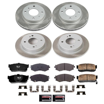 compare product Power Stop 91-96 Infiniti G20 Front and Rear Semi-Coated Rotor Kit