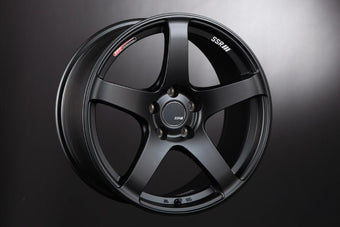 compare product SSR GTV01 18x8.5 5x114.3 40mm Offset Flat Black Wheel 05-07 STI / 11+ tC