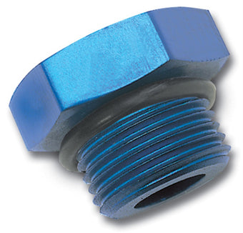 compare product Russell Performance -12 AN Straight Thread Plug (Blue)