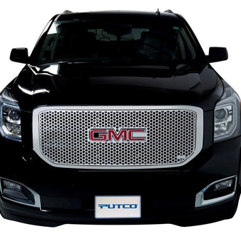 compare product Putco 00-06 GMC Yukon XL - w/ Logo CutOut Punch Stainless Steel Grilles