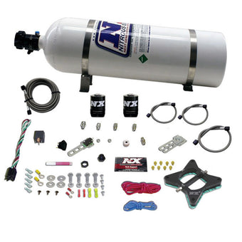 compare product Nitrous Express 96-04 Ford Mustang 4.6L 2 Valve Nitrous Plate Kit w/15lb Bottle