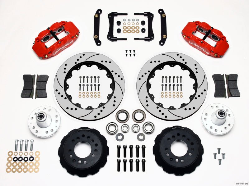 Wilwood Narrow Superlite 6R Front Hub Kit 14.00in Drill Red 79 - 81 Camaro - My Store