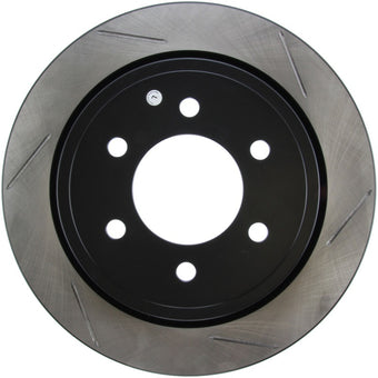 compare product StopTech 12-19 Ford F-150 (w/Manual Parking Brake) Slotted Sport Brake Rotor