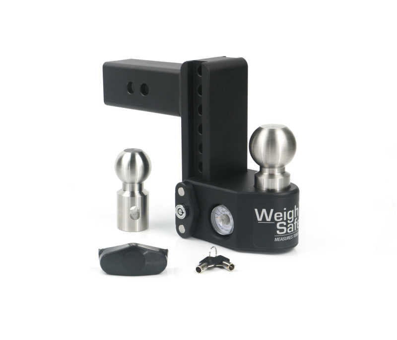 Weigh Safe 6in Drop Hitch w/Built - in Scale & 2.5in Shank (10K/22K GTWR) - Steel - My Store