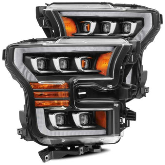 compare product AlphaRex 17-20 Ford Raptor NOVA LED Proj Headlights Plank Style Matte Black w/Activ Light/Seq Signal