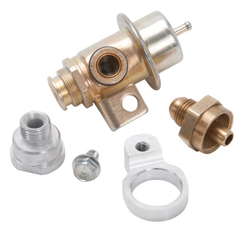 compare product Edelbrock Fuel Pressure Regulator Kit Rail Mounted -6 An 57-61 PSI