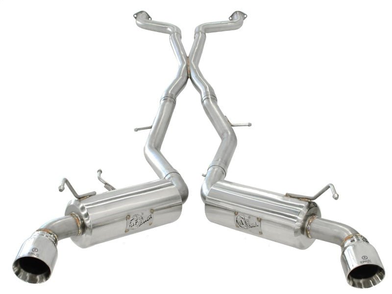 aFe Takeda 2.5inch SS Exhaust Cat - Back 09 - 13 Nissan 370Z V6 3.7L Polished Tips - My Store