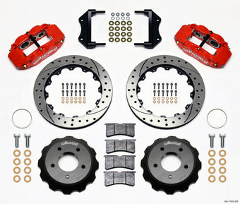 compare product Wilwood Narrow Superlite 6R Front Hat Kit 12.88in Drilled Red 84-87 Corvette C4