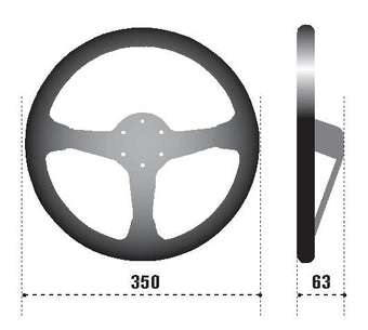 compare product Sparco Steering Wheel 345 Leather Black