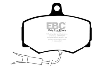 compare product EBC 88-89 Jaguar XJ6 3.6 Redstuff Front Brake Pads