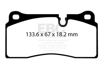 compare product EBC 2018+ BMW M2 Competition 3.0TT Redstuff Rear Brake Pads