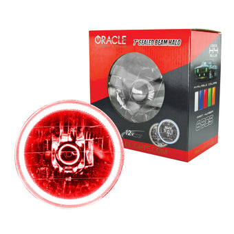 compare product Oracle Pre-Installed Lights 7 IN. Sealed Beam - Red Halo