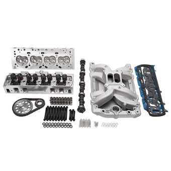 compare product Edelbrock Power Package Top End Kit Performer RPM Oldsmobile 1965-1976 400-500 Big Block V8 450+ Hp