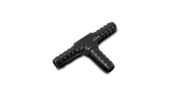 compare product Vibrant 3/16in Barbed Tee Adapter - Black Anodized