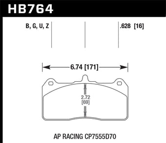 compare product Hawk AP Racing Caliper w/ 36mm Rotor HPS 5.0 Performance Street Brake Pads