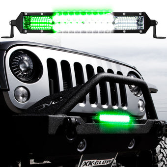 compare product XK Glow 2-in-1 LED Light Bar w/ White and Hunting Green Flood and Spot Work Light 30In