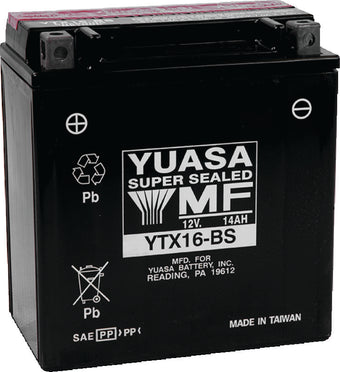 compare product Yuasa YTX16-BS Maintenance Free AGM 12-Volt Battery w/Bottle