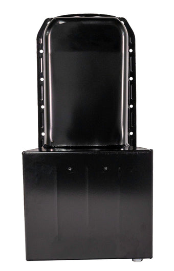 compare product Moroso 86-Up Chevrolet SBC (w/1 Piece Rear Main Seal) Wet Sump 7qt 8.25in Steel Oil Pan - Black