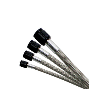 compare product Nitrous Express 3AN 24in SS Braided Hose - Black
