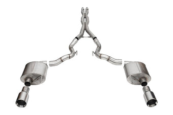 compare product Corsa 24-25 Ford Mustang GT Xtreme 3in Cat-Back Dual Rear Exhaust w/4.5in Straight-Cut Polish Tips