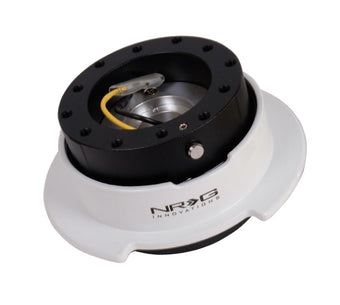 compare product NRG Quick Release Kit Gen 2.5 - Black / White Ring w/Finger Grooves
