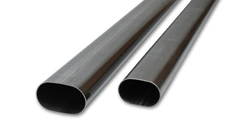 compare product Vibrant 3.5in Oval (Nominal Size) T304 SS Straight Tubing (16 ga) - 5 foot length
