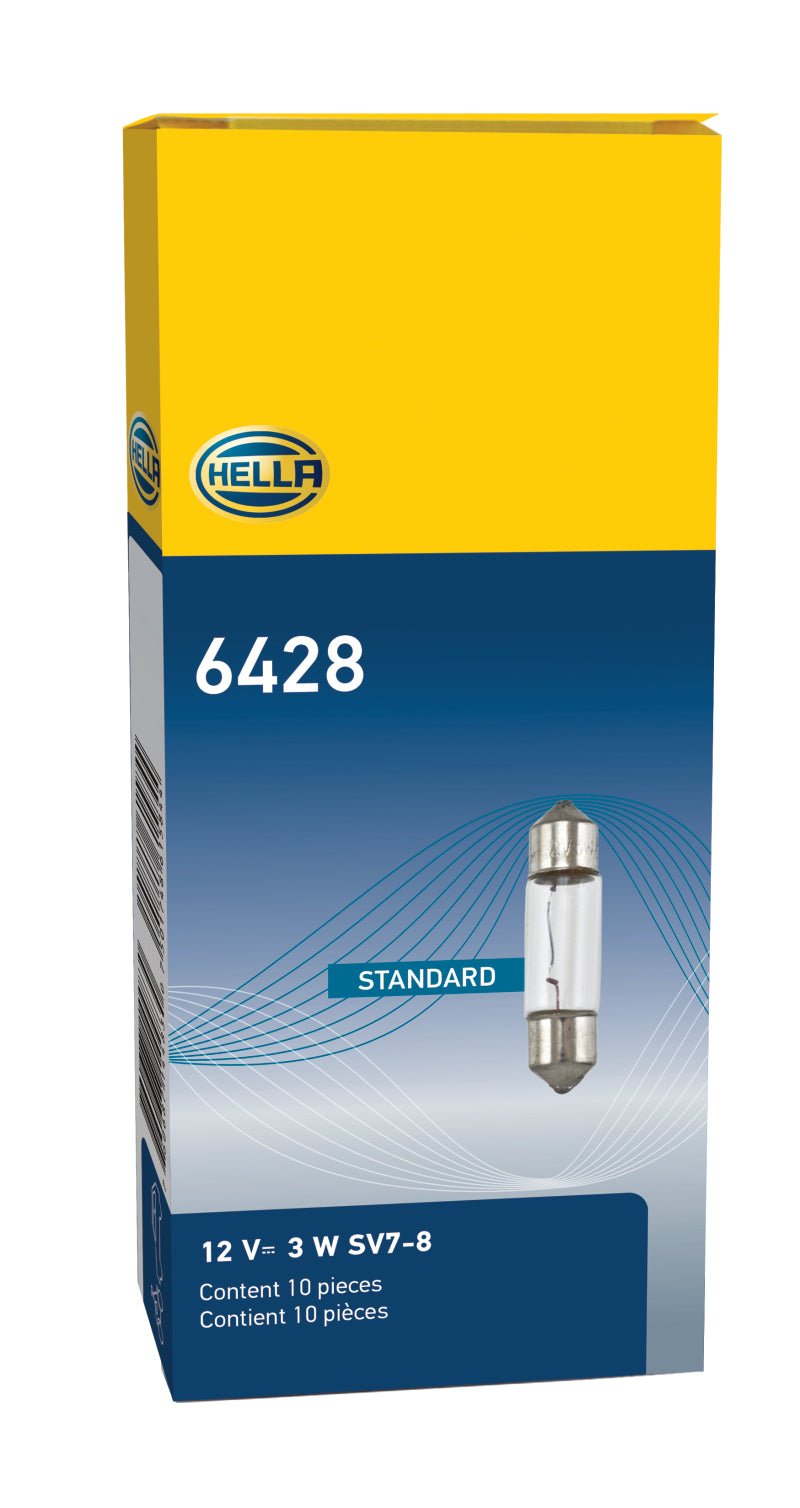 Hella Bulb 6428 12V 3W SV7 - 8 T2.25 8x28mm - My Store