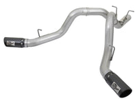aFe ATLAS 4in DPF - Back Alum Steel Exhaust System w/Dual Exit Black Tip 2017 GM Duramax 6.6L (td) - My Store