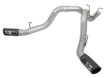 compare product aFe ATLAS 4in DPF-Back Alum Steel Exhaust System w/Dual Exit Black Tip 2017 GM Duramax 6.6L (td)