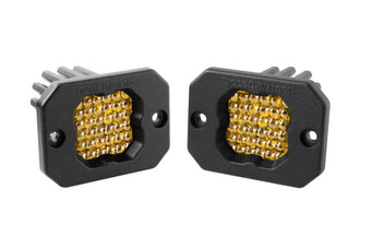 compare product Diode Dynamics Stage Series C1 LED Pod Sport - Yellow Flood Flush ABL (Pair)